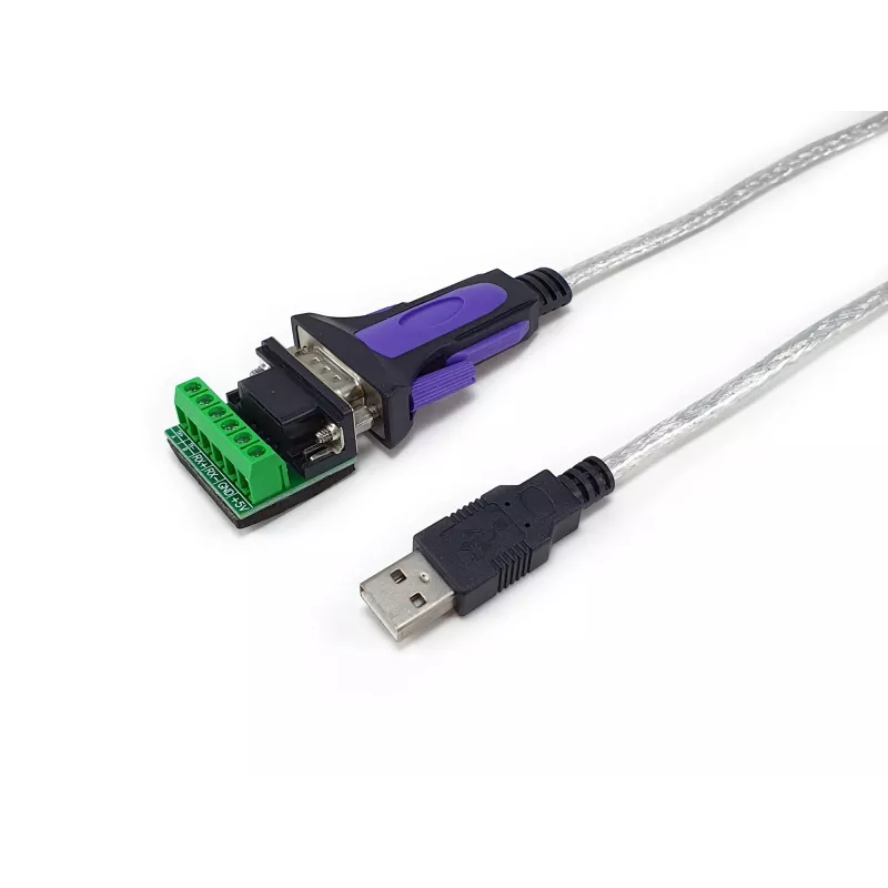 Equip USB-A to Serial RS-422/485 DB9 adapter cable, Grey, 1.5 m, USB Type-A, DB-9, Male, Male