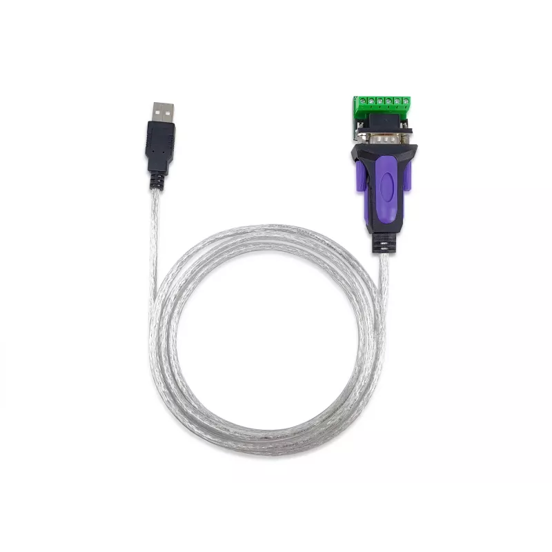 Equip USB-A to Serial RS-422/485 DB9 adapter cable, Grey, 1.5 m, USB Type-A, DB-9, Male, Male