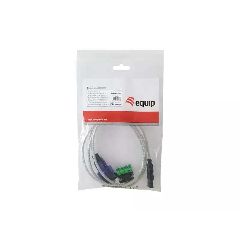 Equip USB-A to Serial RS-422/485 DB9 adapter cable, Grey, 1.5 m, USB Type-A, DB-9, Male, Male