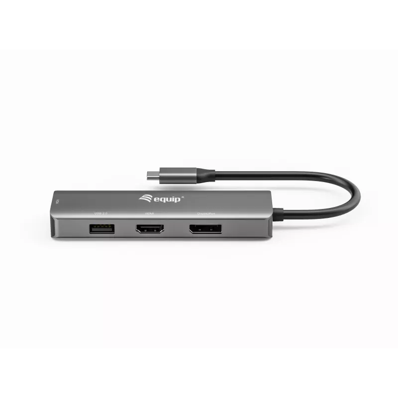 Equip USB-C to HDMI/DisplayPort/VGA /USB Adapter, USB Type-C, HDMI output, DisplayPort output, VGA (D-Sub) output, 3840 x 2160 pixels