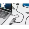 Equip USB-C to HDMI/DisplayPort/VGA /USB Adapter, USB Type-C, HDMI output, DisplayPort output, VGA (D-Sub) output, 3840 x 2160 pixels