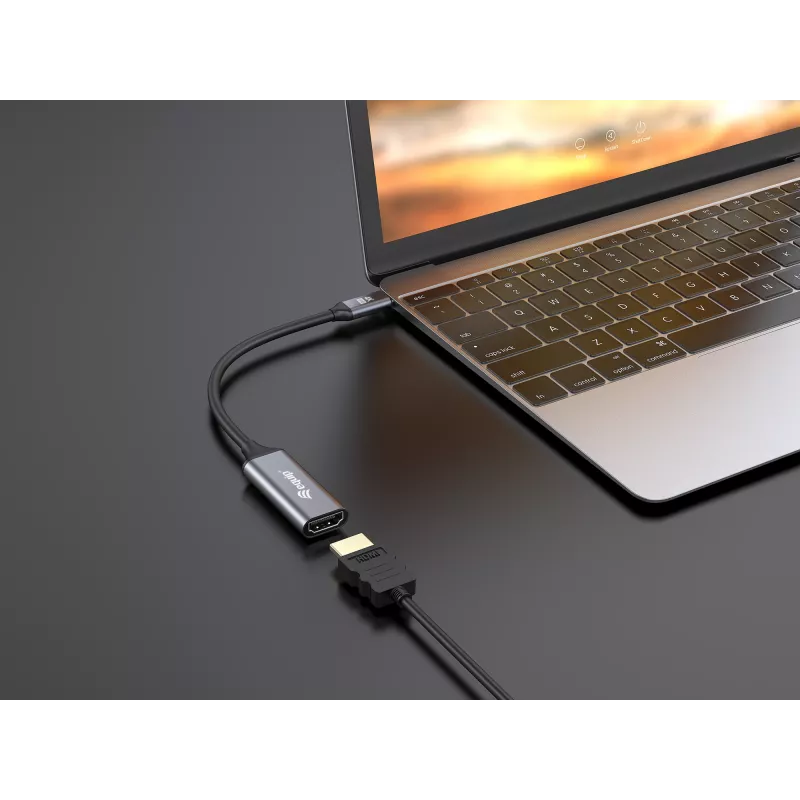 Equip USB-C to HDMI 2.0 Adapter, 4K/60Hz, 0.15 m, USB Type-C, HDMI, Male, Female, Straight