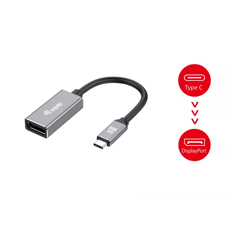 Equip USB-C to DisplayPort 1.4 Adapter 8K 30Hz 0.15m