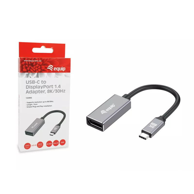 Equip USB-C to DisplayPort 1.4 Adapter 8K 30Hz 0.15m