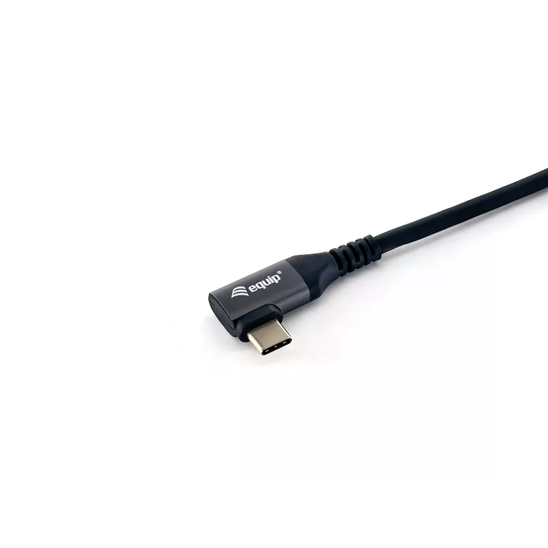 Equip USB 2.0 C to C 90° angled Cable, M/M, 1.0m, 100W with Emark chispet