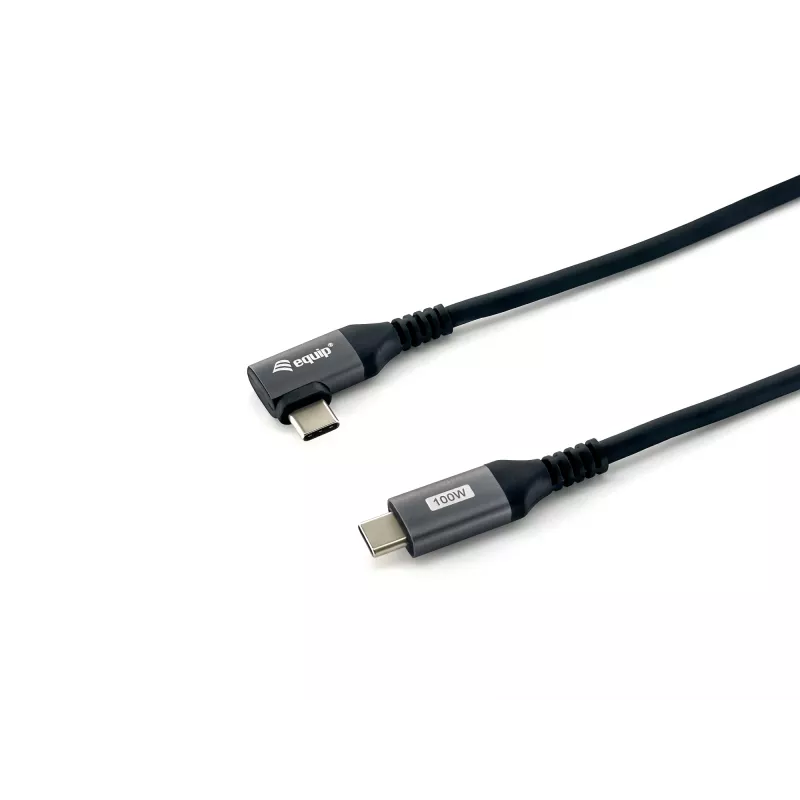 Equip USB 2.0 C to C 90° angled Cable, M/M, 3.0m, 100W with Emark chispet