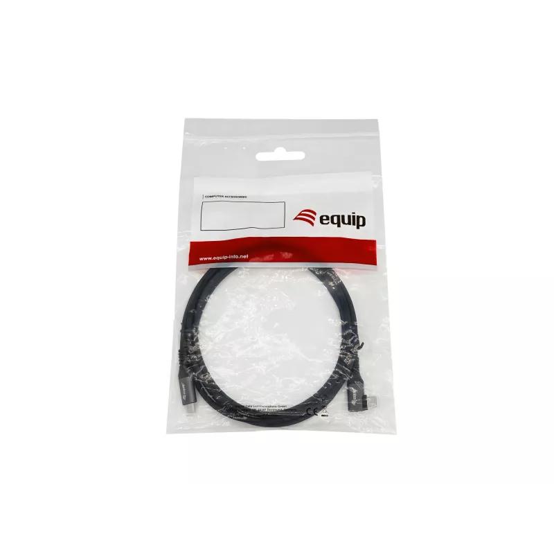 Equip USB 2.0 C to C 90° angled Cable, M/M, 3.0m, 100W with Emark chispet