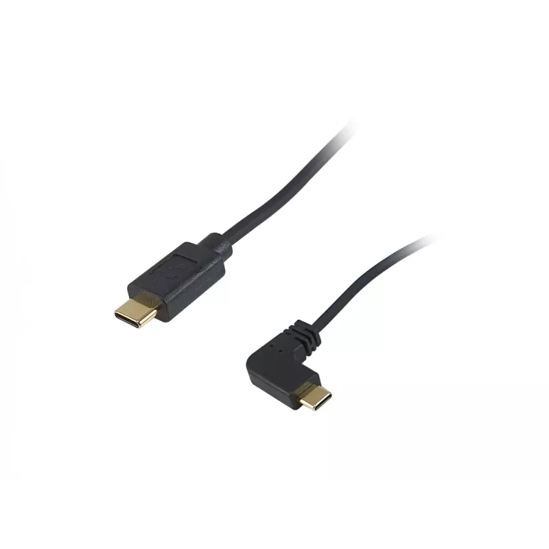 Equip USB 2.0 C to C 90° Angled Coiled Cable M/M 1 m Black