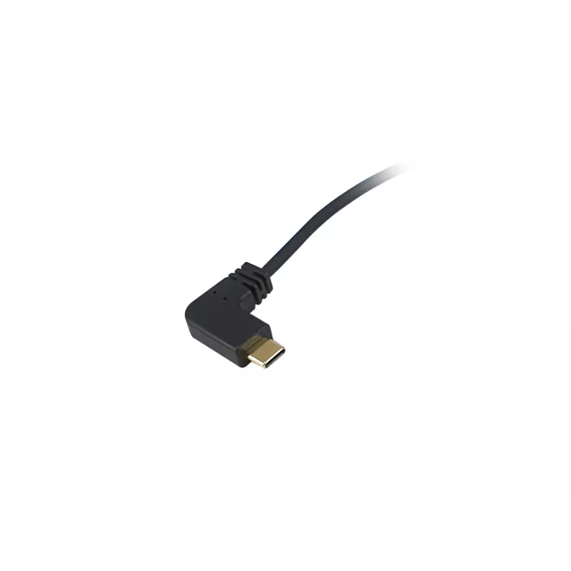 Equip USB 2.0 C to C 90° Angled Coiled Cable M/M 1 m Black