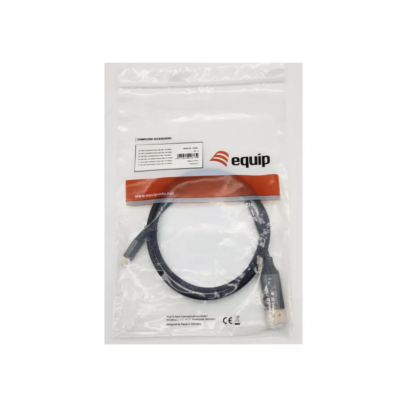 Equip USB-C to DisplayPort Premium Cable, M/M, 1.0m, 8K/60Hz