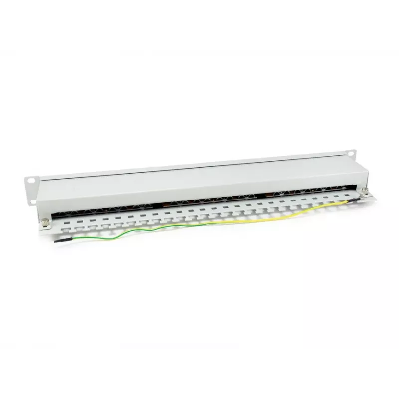 Equip 24-Port Cat.6 Shielded Patch Panel, Light Grey