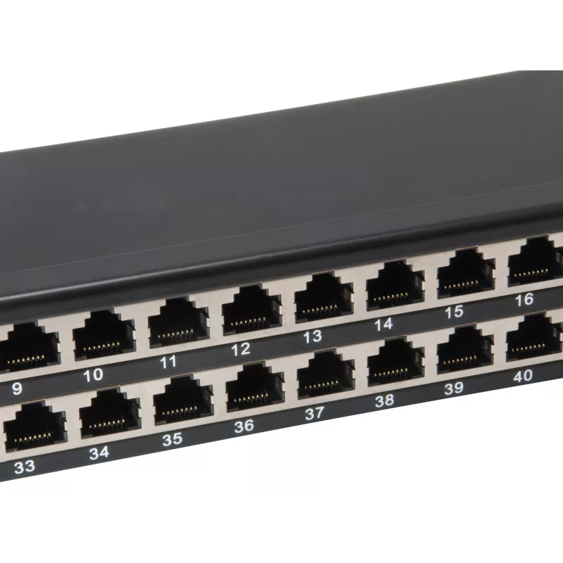 Equip 48-Port Cat.6 Shielded Patch Panel, Black