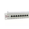 Equip 24-Port Cat.6A Shielded Patch Panel, Light Grey, 10/100/1000Base-T(X), Gigabit Ethernet, 1000 Mbit/s, RJ-45, Cat6a, Rack mounting