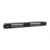 Equip 16-Port Cat.6 Shielded Patch Panel, Black, 10/100/1000Base-T(X), Gigabit Ethernet, 1000 Mbit/s, RJ-45, Cat6, Rack mounting