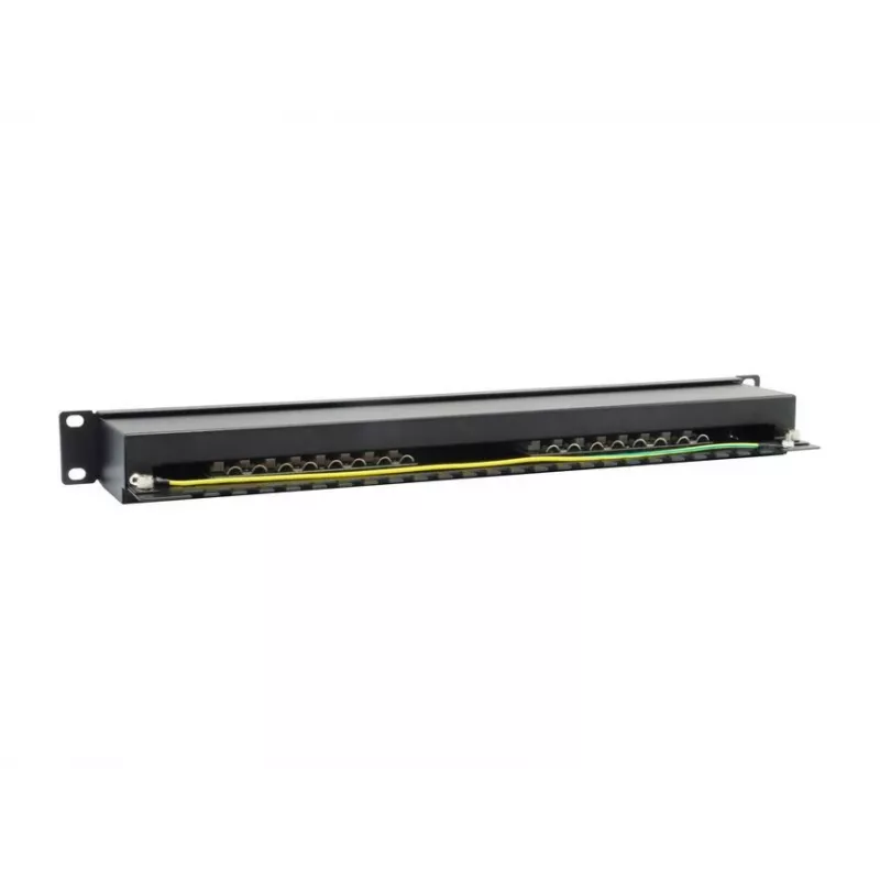 Equip 16-Port Cat.6 Shielded Patch Panel, Black, 10/100/1000Base-T(X), Gigabit Ethernet, 1000 Mbit/s, RJ-45, Cat6, Rack mounting