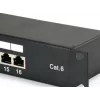 Equip 16-Port Cat.6 Shielded Patch Panel, Black, 10/100/1000Base-T(X), Gigabit Ethernet, 1000 Mbit/s, RJ-45, Cat6, Rack mounting