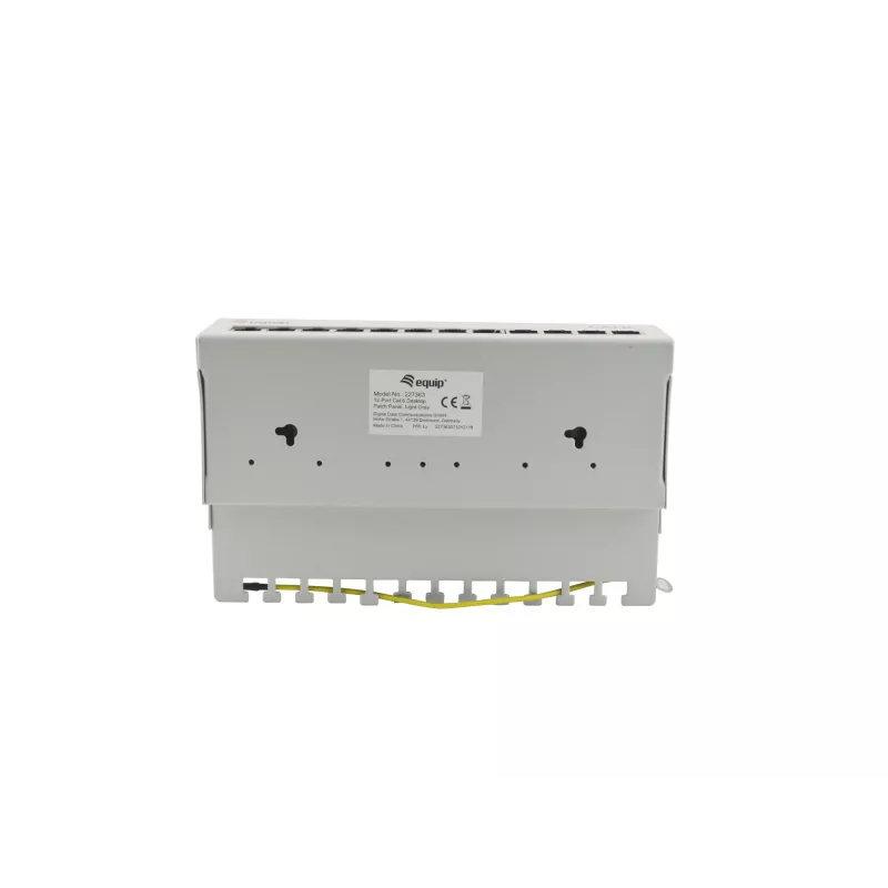 Equip 12-Port Cat.6 Desktop Patch Panel, Light Grey, 10/100/1000Base-T(X), Gigabit Ethernet, 1000 Mbit/s, RJ-45, Cat6, 1U