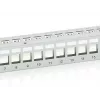 Equip 24-Port Keystone Cat.6 Shielded Patch Panel, Light Grey