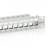 Equip 24-Port Keystone Cat.6 Shielded Patch Panel, Light Grey