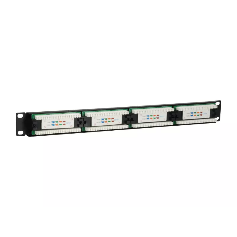 Equip 24-Port Cat.5e Unshielded Patch Panel, Black, Cat5e, Rack mounting, 1U, Black, RoHS, CE