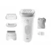 Epilator BRAUN Silk-épil 7 7-041 — cordless Wet & Dry epilator with MicroGrip, massage, shaver and bikini trimmer, grey/white