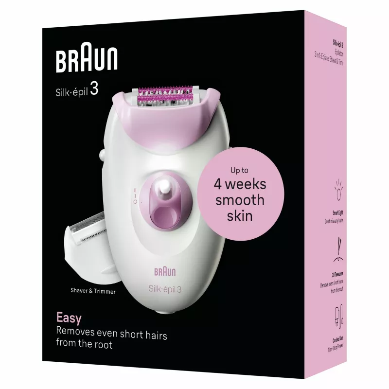 Epilator Braun Silk-épil 3 3-031 20 tweezers Pink White