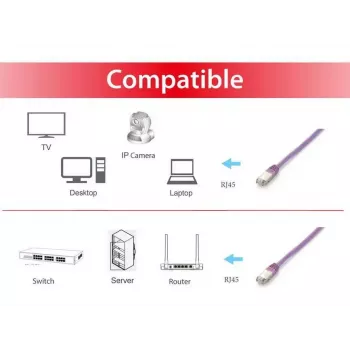 Network Cable Equip Cat.6A Platinum S/FTP RJ-45 15m Purple