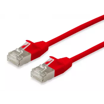 Network Cable Equip Cat.6A F/FTP Slim Patch Cable RJ-45 7.5m Red