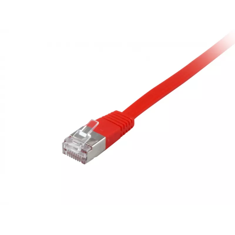 Equip Cat.6A U/FTP Flat Patch Cable, 0.5m, Red