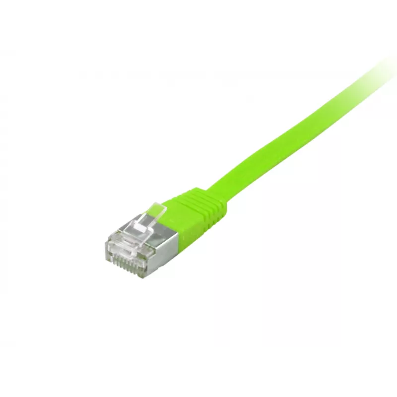 Network Cable Equip Cat.6A U/FTP Flat Patch Cable RJ-45 1m Green