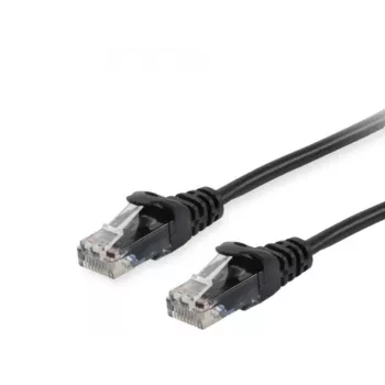 Equip Cat.6A U/UTP Patch Cable, 0.5m, Black, 0.5 m, Cat6a, U/UTP (UTP), RJ-45, RJ-45, Black