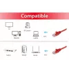 Equip Cat.6A U/UTP Patch Cable, 5m, Red, 5 m, Cat6a, U/UTP (UTP), RJ-45, RJ-45, Red