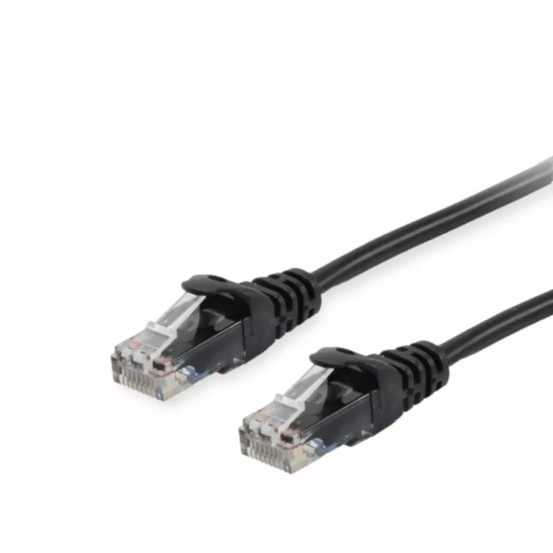 Equip Cat.6A U/UTP Patch Cable, 15m, Black, 15 m, Cat6a, U/UTP (UTP), RJ-45, RJ-45, Black