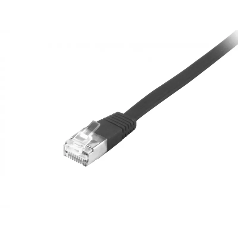 Network Cable Equip Cat.6A U/FTP Flat Patch Cable RJ-45 5.0m Black