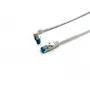Network Cable Equip Cat.6A S/FTP Patch Cable Angled to Straight RJ-45 1.0m White