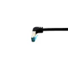 Equip Cat.6A S/FTP Patch Cable, Angled to Straight plug, 1.0m, Black