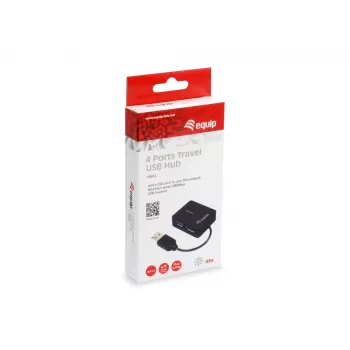 Equip 128952 interface hub USB 2.0 480 Mbit/s Black
