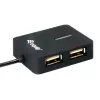 Equip 128952 interface hub USB 2.0 480 Mbit/s Black