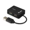 Equip 128952 interface hub USB 2.0 480 Mbit/s Black
