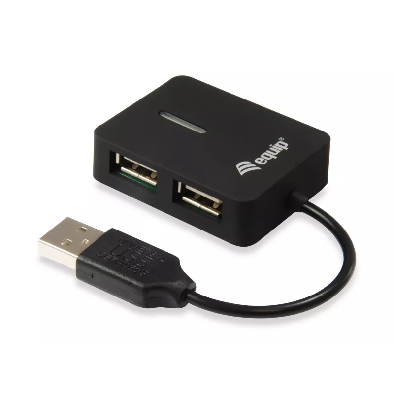Equip 128952 interface hub USB 2.0 480 Mbit/s Black