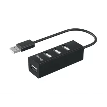 Equip 4-Port USB 2.0 Hub, USB 2.0, USB 2.0, 480 Mbit/s, Black, China, CE, RoHS