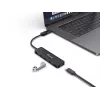 4-Port USB 3.2 Gen 1 Hub Equip with USB-C Adapter Black 5000 Mbit/s