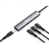 Equip USB-C 4-Port USB 3.2 Gen 1 Hub, USB 3.2 Gen 1 (3.1 Gen 1) Type-C, USB 3.2 Gen 1 (3.1 Gen 1) Type-C, 5000 Mbit/s, Black, Silver, Aluminium, 0.15 m