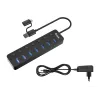 USB Hub Equip 7-Port USB 3.2 Gen 1 Hub with Power Adapter