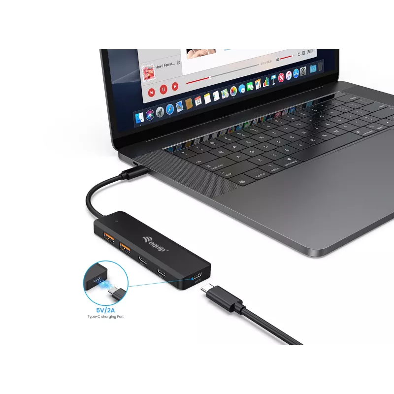 Equip USB-C 4-Port USB 3.2 Gen 2 (10Gbps) Hub, USB-C x 2, USB-A x 2