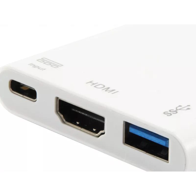 USB Type C to HDMI Female/USB A Female/PD Adapter Equip 133461