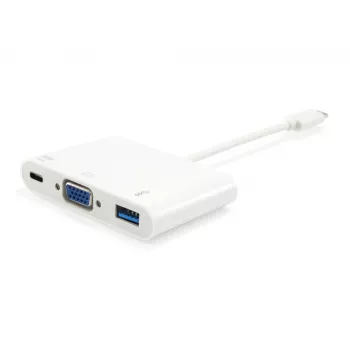 USB Type C to VGA Female/USB A Female/PD Adapter Equip 133462
