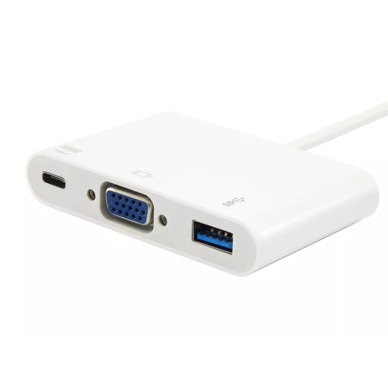 USB Type C to VGA Female/USB A Female/PD Adapter Equip 133462