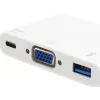 USB Type C to VGA Female/USB A Female/PD Adapter Equip 133462