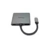 Equip USB-C 4 in 1 Dual HDMI Adapter, USB 3.2 Gen 1 (3.1 Gen 1) Type-C, Silver, 4K Ultra HD, 30 Hz, HDMI, Aluminium